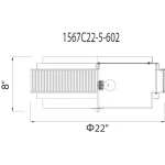 Valdivia 5-Light 22 in. Satin Gold Flush Mount Ceiling Light (SKU: 1567C22-5-602) - Image 6