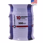Southwire 10 AWG Stranded Copper THHN Building Wire Blue 500-Foot Roll – Model 22976557