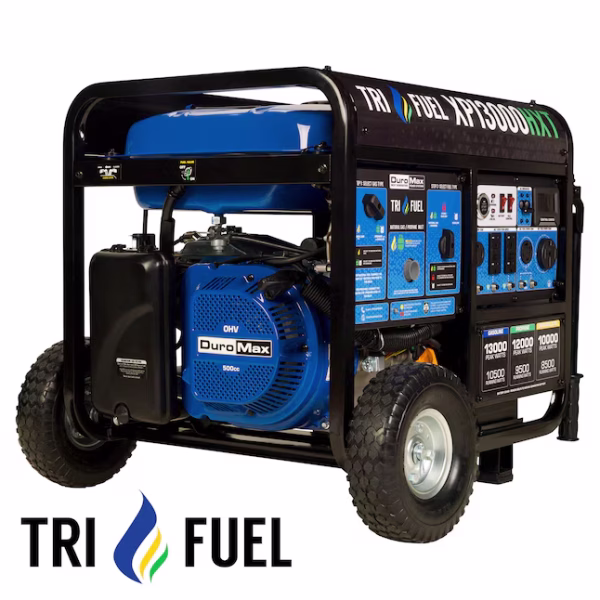 DuroMax 13,000/10,500-Watt 500cc Remote Start Tri-Fuel Portable Generator – Model XP13000HXT