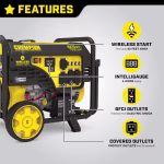 Champion 9,375 / 7,500-Watt Gasoline Portable Generator with Wireless Remote Start and CO Shield – Model 201158 - Image 3