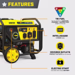 Champion 5,000 / 4,000-Watt Tri-Fuel Portable Generator with CO Shield and Electric Start – Model 201223 - Image 2