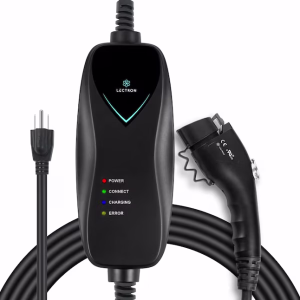 Lectron Level 1 120-Volt 15-Amp NEMA 5-15 Plug-In EV Charging Station with 21-Foot Cable – Model 4895230321317