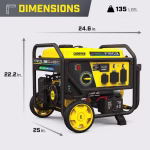 Champion 5,000 / 4,000-Watt Tri-Fuel Portable Generator with CO Shield and Electric Start – Model 201223 - Image 7