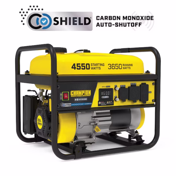 Champion 4,550 / 3,650-Watt Gasoline RV-Ready Portable Generator with CO Shield – Model 201501
