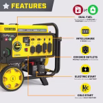 Champion 12,000 / 9,500-Watt Dual-Fuel Portable Generator with CO Shield and Electric Start – Model 201508 - Image 4