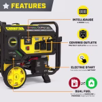 Champion 4,750 / 3,800-Watt Dual-Fuel RV-Ready Portable Generator with Electric Start and CO Shield – Model 201393 - Image 4