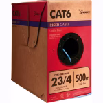 Southwire CAT 6 500 ft blue riser rated 23 AWG 4-pair Ethernet data cable pull box from IB Lighting