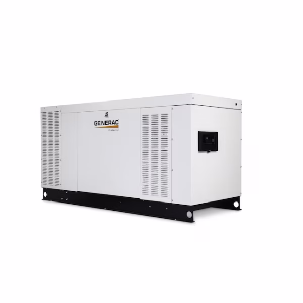 Generac 60kW home standby generator Protector Series RG06045ANAX with corrosion resistant aluminum enclosure for whole home backup power from IB Lighting