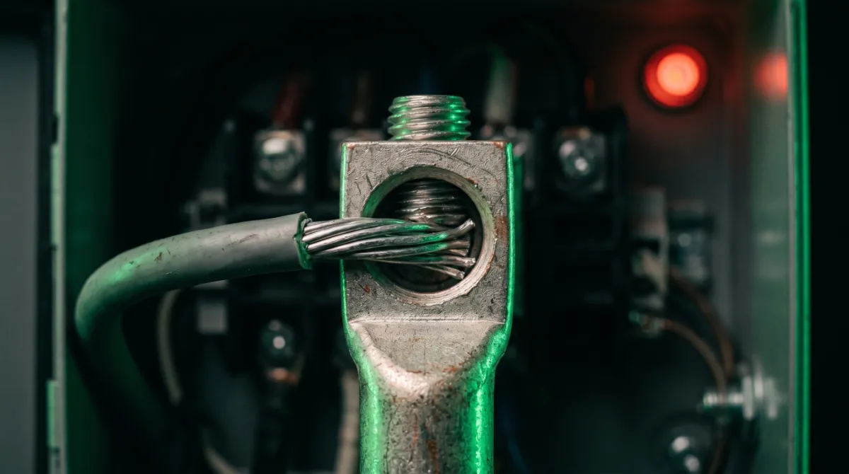 Common 300-amp ATS inspection mistakes including undersized conductors and incorrect grounding
