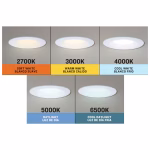 Utilitech Retrofit Kit White 5-in or 6-in 925 -Lumens Switchable white Round Dimmable LED Wet rated Recessed Downlight 6 -Pack - Image 14