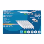 Utilitech Color Choice White 6-in 850-Lumen Switchable White Round Dimmable LED Canless Wet Rated Recessed Downlight 6-Pack