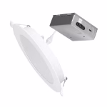 Utilitech White 6-in 650-Lumen Switchable White Round Dimmable LED Canless Wet Rated Recessed Downlight 12-Pack - Image 2