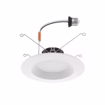 Utilitech White 5-in or 6-in 850-Lumen Switchable White Round Dimmable LED Wet Rated Recessed Downlight 6-Pack - Image 4