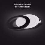 Utilitech Set Select White/Black with Night Light 4-in 540-Lumen Switchable White Round Dimmable LED Canless Wet Rated Recessed Downlight - Image 4