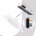 Utilitech Set Select White/Black with Night Light 4-in 540-Lumen Switchable White Round Dimmable LED Canless Wet Rated Recessed Downlight - Image 3