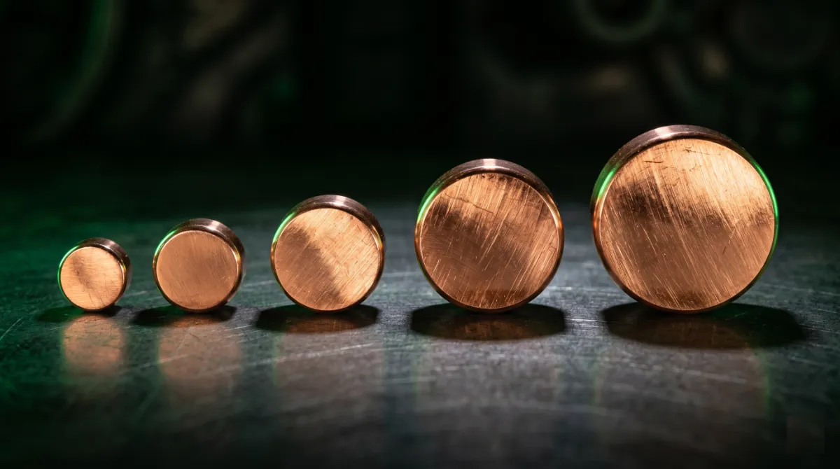 AWG wire gauge explanation showing copper conductor diameter across common sizes