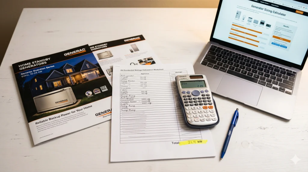 how many watts does a home need for backup power