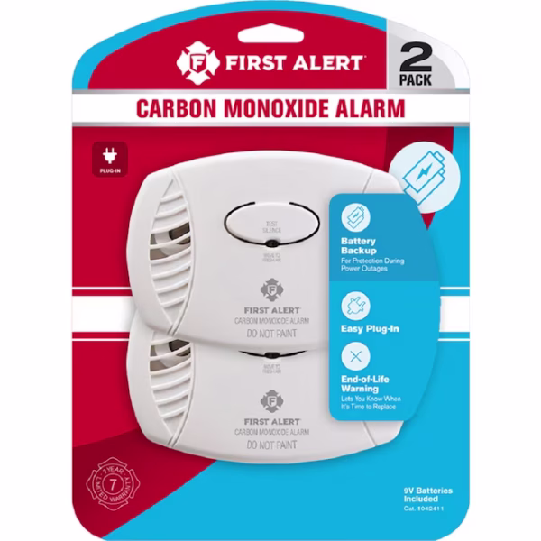 First Alert Plug-in Carbon Monoxide Detector 2 -Pack