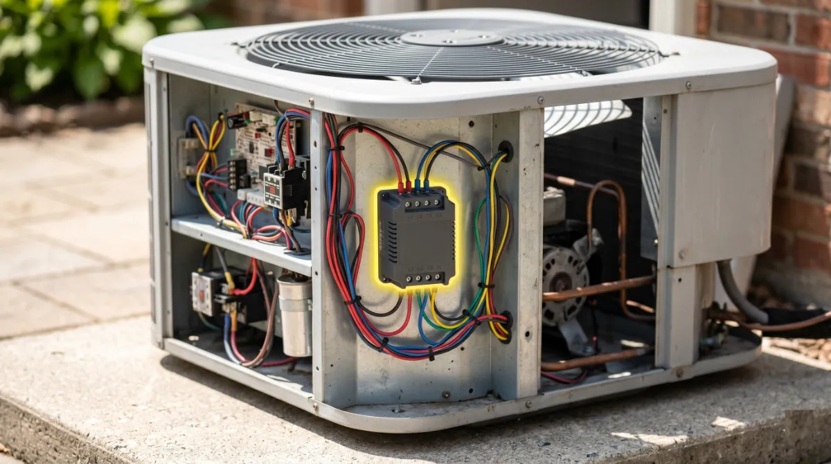 3 ton AC soft start kit installation reducing compressor startup surge for smaller generator compatibility