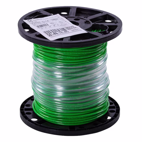 Southwire SIMpull 500-ft 6 -AWG Green Stranded Copper THHN wire ( By-the-roll )