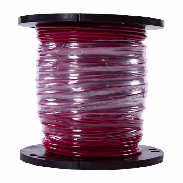 Southwire SIMpull 500-ft 6 -AWG Red Stranded Copper THHN wire ( By-the-roll )