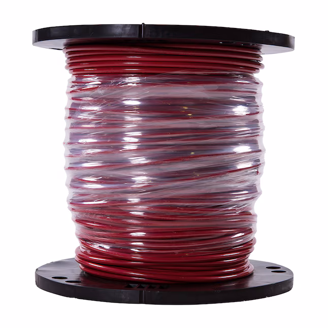 80286739 Southwire SIMpull 500-ft 6 -AWG Red Stranded Copper THHN wire ( By-the-roll ) - Image 1
