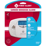First Alert CO410 battery-operated carbon monoxide detector with backlit digital display for residential CO monitoring from IB Lighting