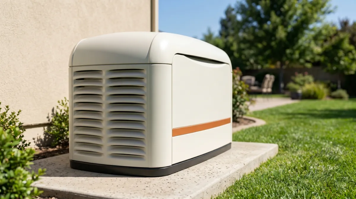 Generac 7260 22kW Next Generation home standby generator with aluminum enclosure and G-Force engine