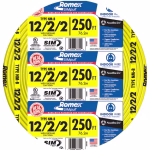 Southwire 250-ft 12 / 2 / 2 Romex SIMpull Solid Indoor CU NM-B W/G Individual pack ( By-the-roll )