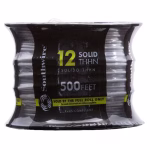 Southwire 12 AWG white THHN 500 ft solid copper neutral wire roll for NEC neutral conductor installations from IB Lighting