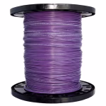 Southwire 8 AWG purple THHN stranded copper wire on 500 ft roll with SIMpull technology for panel wiring and feeder circuit identification from IB Lighting