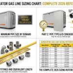 Generator Gas Line Sizing Chart: Complete 2026 Reference
