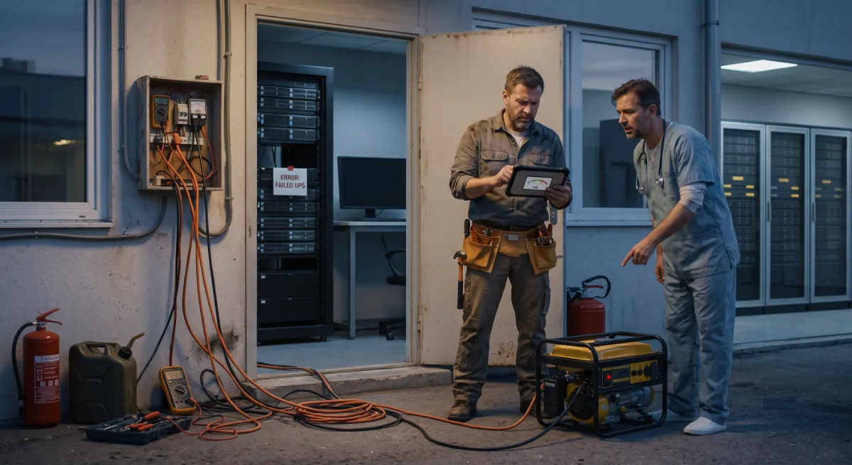 Common medical equipment generator backup buying mistakes including skipping the UPS and choosing portable generators