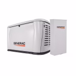 Generac 7321 10kW Home Standby Generator Dual Fuel Liquid Propane or Natural Gas with 100A 16-Circuit Automatic Transfer Switch