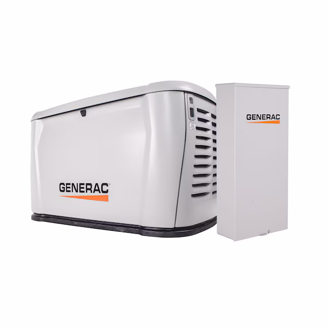 93146547 Generac 7321 10kW Home Standby Generator Dual Fuel Liquid Propane or Natural Gas with 100A 16-Circuit Automatic Transfer Switch - Image 1