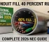 Conduit fill 40 percent rule showing multiple THWN-2 conductors properly filled in EMT conduit at 40 percent maximum