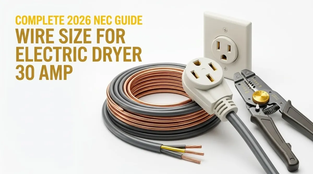 10 AWG copper wire 10/3 with ground for electric dryer 30 amp circuit installation with NEMA 14-30R receptacle