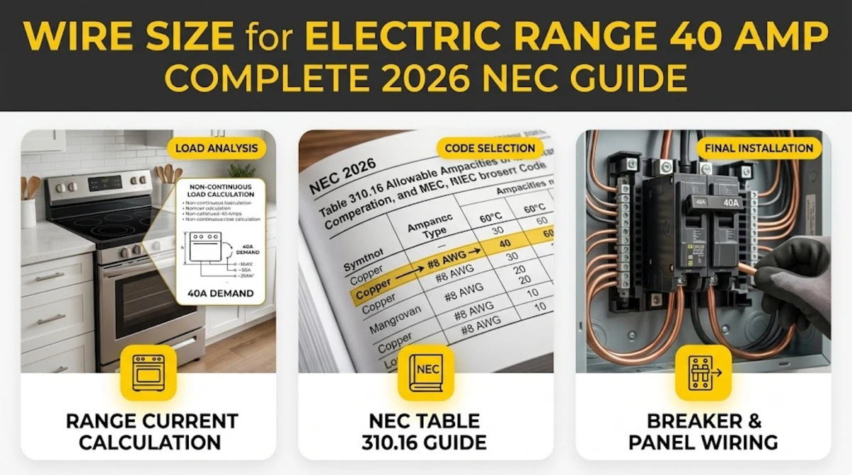 8 AWG copper wire 8/3 with ground for electric range 40 amp circuit installation with NEMA 14-50R receptacle