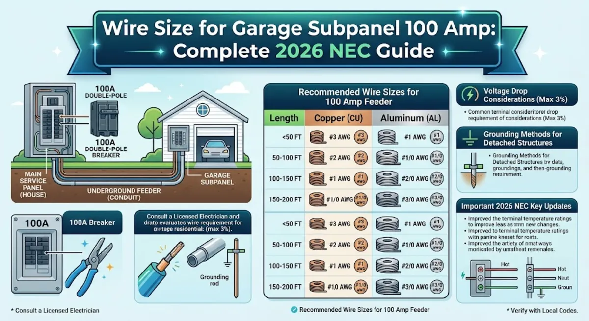 2 AWG copper wire and SER cable for garage subpanel 100 amp feeder installation with isolated neutral bar
